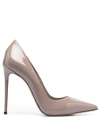 Le Silla 115mm Eva Patent Leather Pumps In Brown