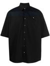 RAF SIMONS GHOST SLOGAN PRINT BOWLING SHIRT