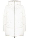 Moorer Hooded Quilted Padded Coat In Weiss