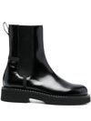 Premiata Patent Leather Ankle Boots In Schwarz