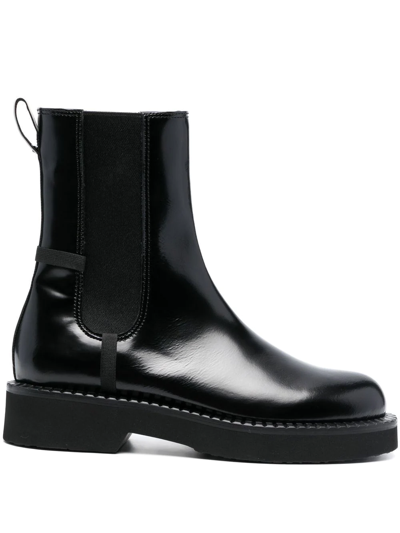 Premiata Ankle-length Leather Boots In Schwarz