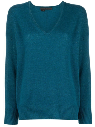 360cashmere Tegan V-neck Cashmere Jumper In Blau