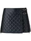 Durazzi Milano Quilted Wrap Mini Skirt In Schwarz