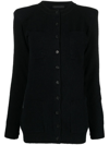 Wardrobe.nyc Padded-shoulder Button-up Cardigan In Schwarz