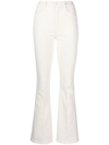 Mother The Runaway Flared Leg Jeans In White