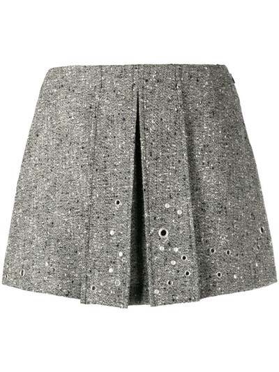 DURAZZI MILANO RIVET-DETAIL PLEATED MINI SKIRT