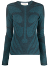 PAOLINA RUSSO TWO-TONE WOOL JUMPER