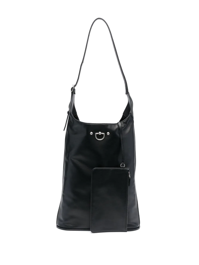 Durazzi Milano D-ring Leather Tote Bag In Black