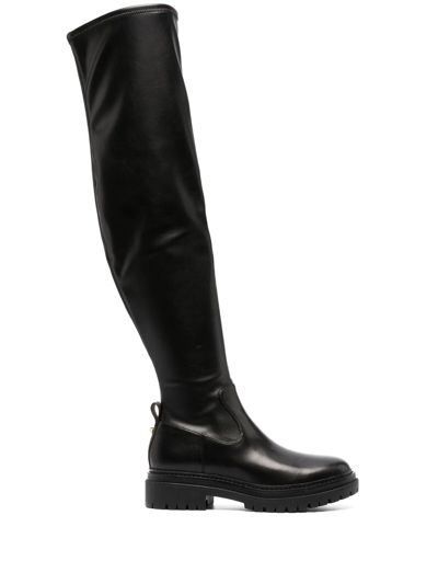 Michael Michael Kors Zip-up Knee-length Boots In Schwarz