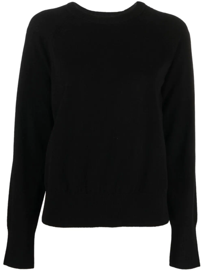 Vince Cashmere-blend Long-sleeved Jumper In Schwarz