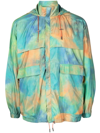 AHLUWALIA TIE-DYE PRINT HOODED JACKET