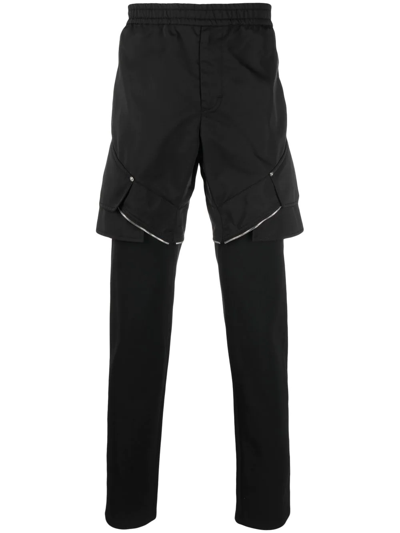 Alyx Zip-detail Layered Trousers In Black