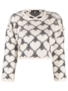 Marco Rambaldi Jacquard-knit Heart Cropped Jumper In Nude
