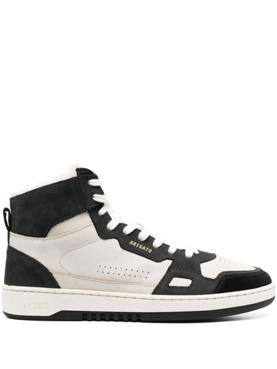 Axel Arigato Dice Hi High-top Leather And Suede Trainers In White/blk