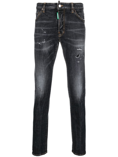 DSQUARED2 DISTRESSED SKINNY-CUT JEANS