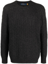 Polo Ralph Lauren Cable-knit Cashmere Jumper In Grey