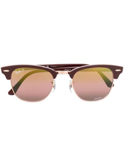 Ray Ban Square-frame Sunglasses In Rot