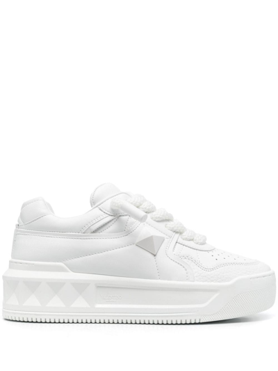Valentino Garavani Extra Large One Stud Sneakers In White