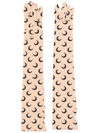 Marine Serre Printed Stretch-jersey Gloves In Beige