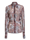 Dsquared2 All-over Sheer Shirt In Brown