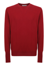 BALLANTYNE RED CASHMERE PULLOVER