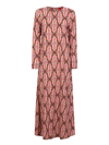 La Doublej Dress With Tapestry Pattern In Orange