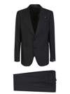Lardini Wool Single-breasted Suit In Black