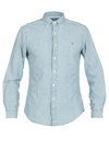 Polo Ralph Lauren Classic Fit Long Sleeve Chambray Cotton Button Down Shirt In Chambray