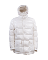 Moncler White Chiablese Short Puffer Jacket In Bianco