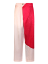 ISSEY MIYAKE SLICE TROUSERS BEIGE/ DARK PINK