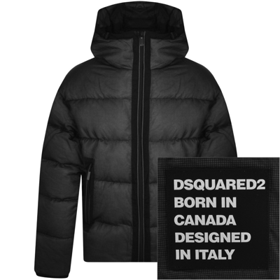 Dsquared2 Logo Windbreaker Jacket Grey In Black