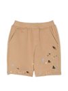 Mostly Heard Rarely Seen 8-bit Paint-splatter Cotton Shorts In Brown