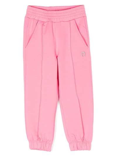 Aigner Kids' Embroidered-logo Track Pants In Pink
