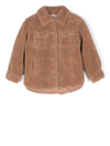 Stand Studio Textured Shirt Jacket In Brown
