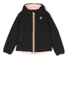 K-way Two-tone Reversible Rain Jacket In Black