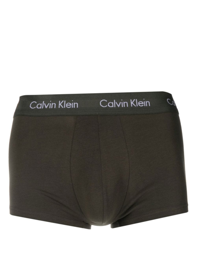 Calvin Klein Underwear Logo-waist Cotton Boxers In Blue