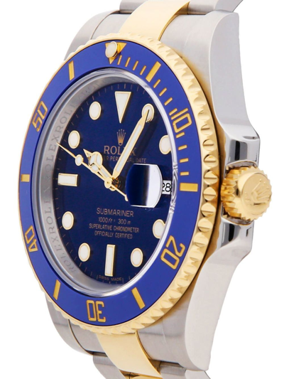 Pre-owned Rolex 2013  Submariner Date 40mm In Blue