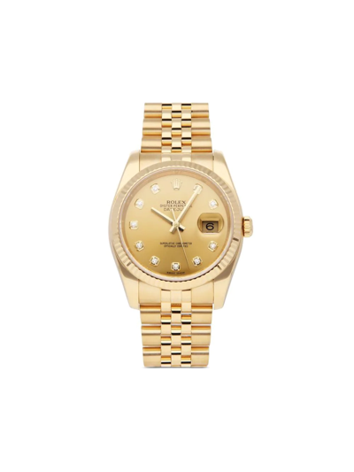 Pre-owned Rolex 2015  Datejust 36mm In Gold