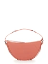 By Far Textured Leather Gib Shoulder Bag With Crocodile Effect And In Pink