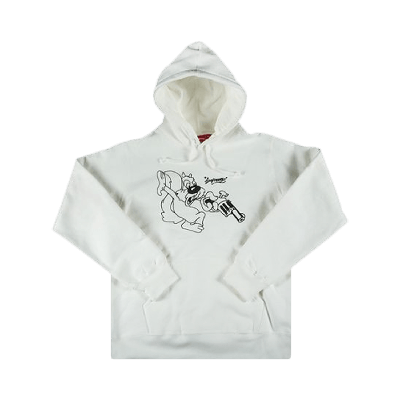 Pre-owned Supreme Lee Hooded Sweatshirt 'white'