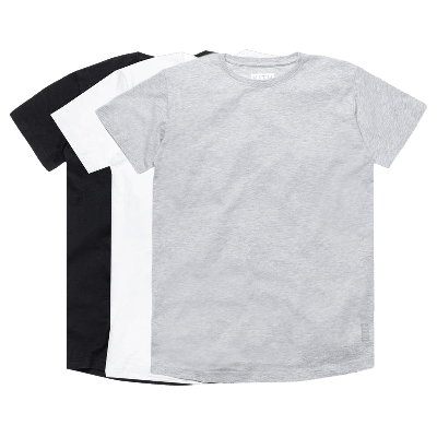 Pre-owned Kith Undershirt 3-pack 'white/heather Grey/black' In Multi-color