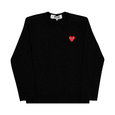 Pre-owned Comme Des Garçons Play Long-sleeve T-shirt 'black'