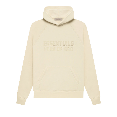 Pre-owned Essentials Fear Of God  Hoodie 'eggshell' In White