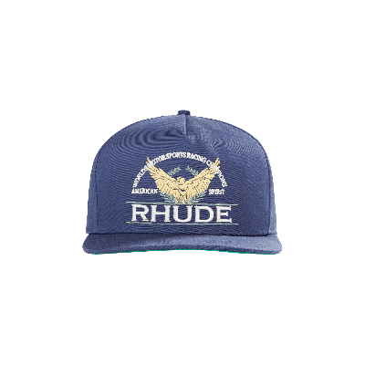Pre-owned Rhude American Spirit Hat 'navy' In Blue