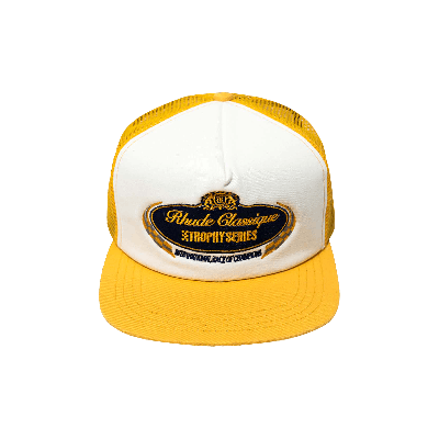 Pre-owned Rhude Trophy Series Foam Hat 'mustard/creme' In Yellow