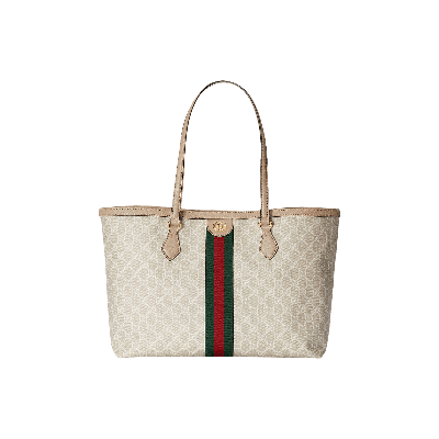 Pre-owned Gucci Ophidia Medium Gg Tote 'beige/white' In Cream