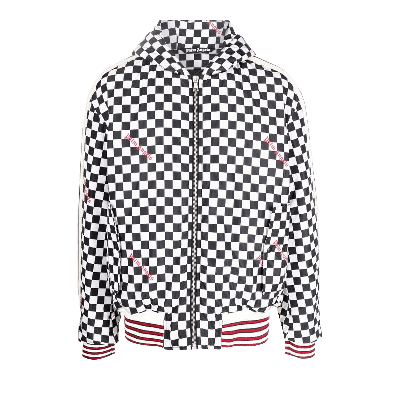 Pre-owned Palm Angels Damier Puffed Hoody Jacket 'black/red'