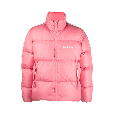 Pre-owned Palm Angels Classic Track Down Jacket 'pink/white'