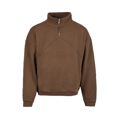 Pre-owned Rhude Quarter Zip 'brown'