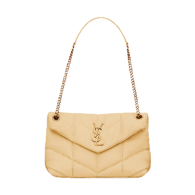 Pre-owned Saint Laurent Puffer Small Chain Bag 'light Vanilla' In Multi-color